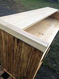 Bar mobilny Lada stół roboczy drewniany 206x70
