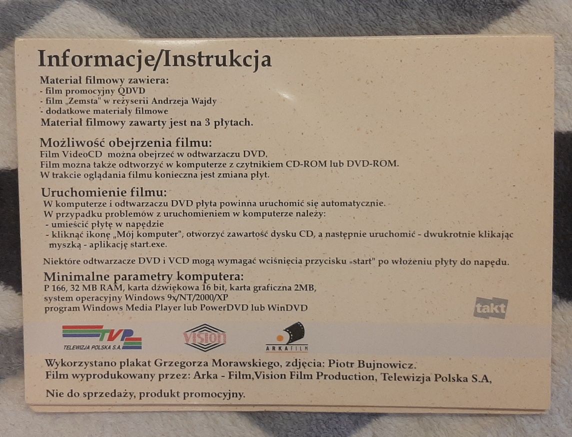 DVD Zemsta Fredry - film Andrzeja Wajdy