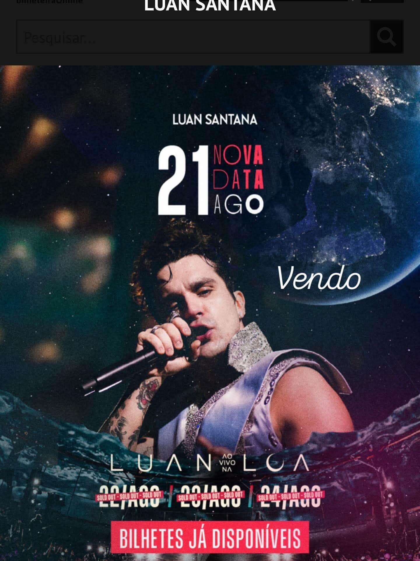 Bilhetes Luan Santana