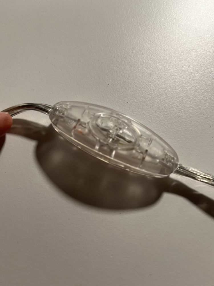 Kabel do lampki z włącznikiem i wtyczką do gniazdka przezroczysty