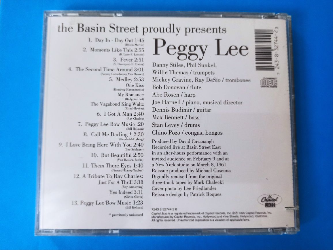 Basin Street East, Miss Peggy Lee