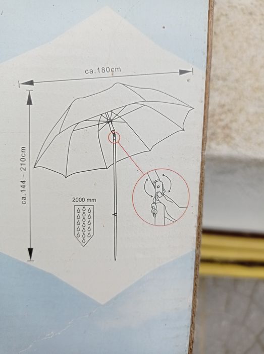 Chapéu de chuva para pesca