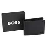 HUGO BOSS pojemny męski portfel skórzany BLACK NOWY w pudełku
