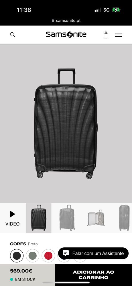 Samsonite conjunto de 2  malas C-Lite topo de gama