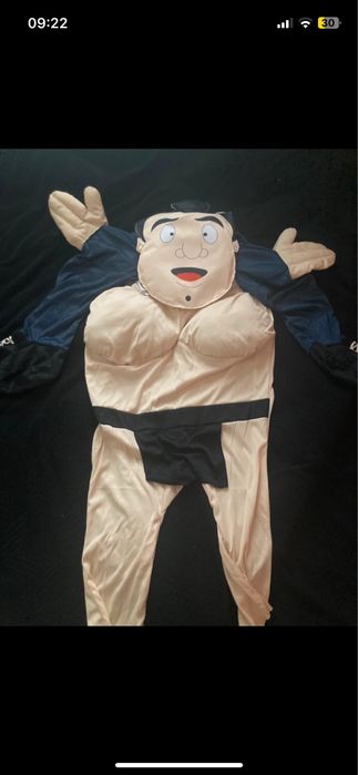 Przebranie kombinezon sumo halloween smieszny maskotka ride on