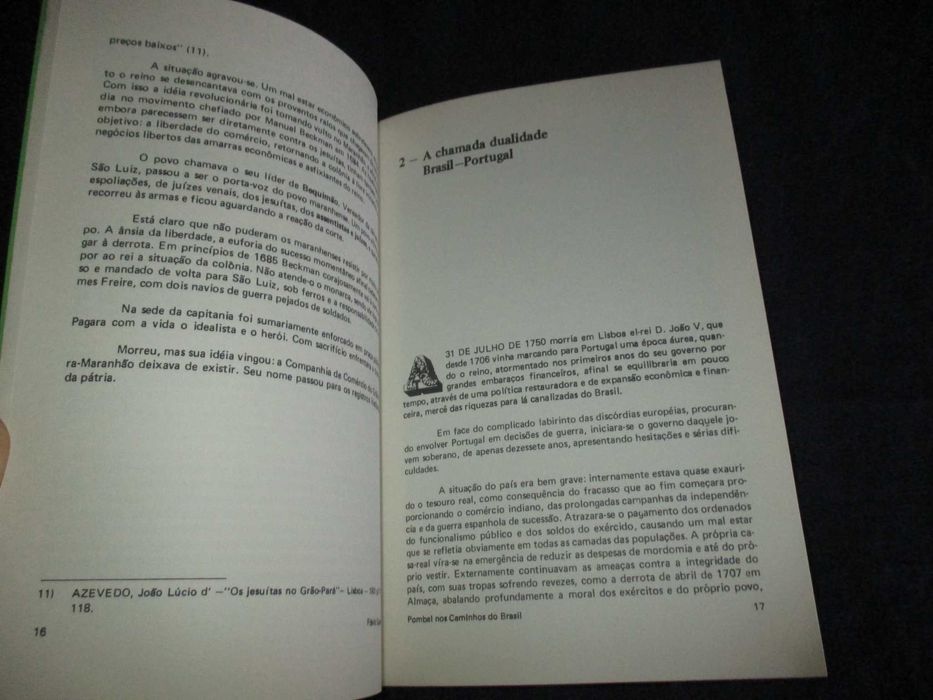 Livro Pombal nos Caminhos do Brasil Flávio Guerra