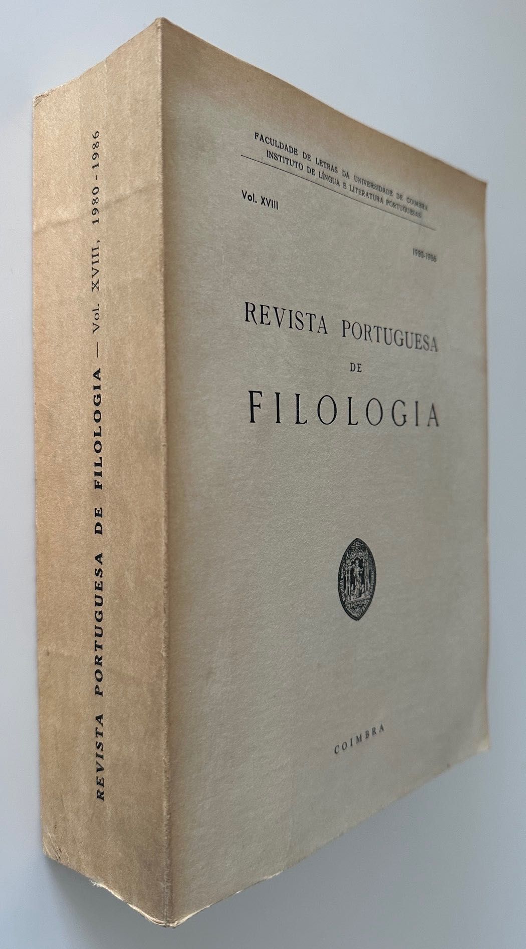 Revista Portuguesa de Filologia - 1980/1986 - Volume XVIII