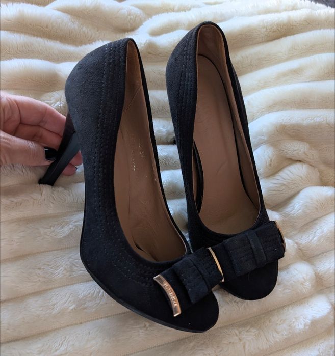 Туфли замшевые черные