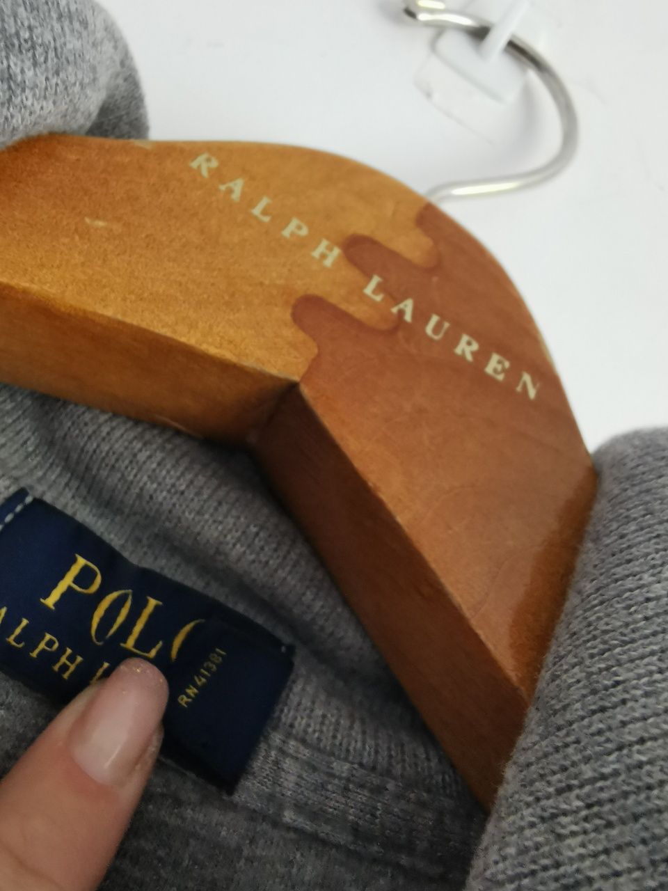 Ralph Lauren sweter z golfem męski logowany XS/S