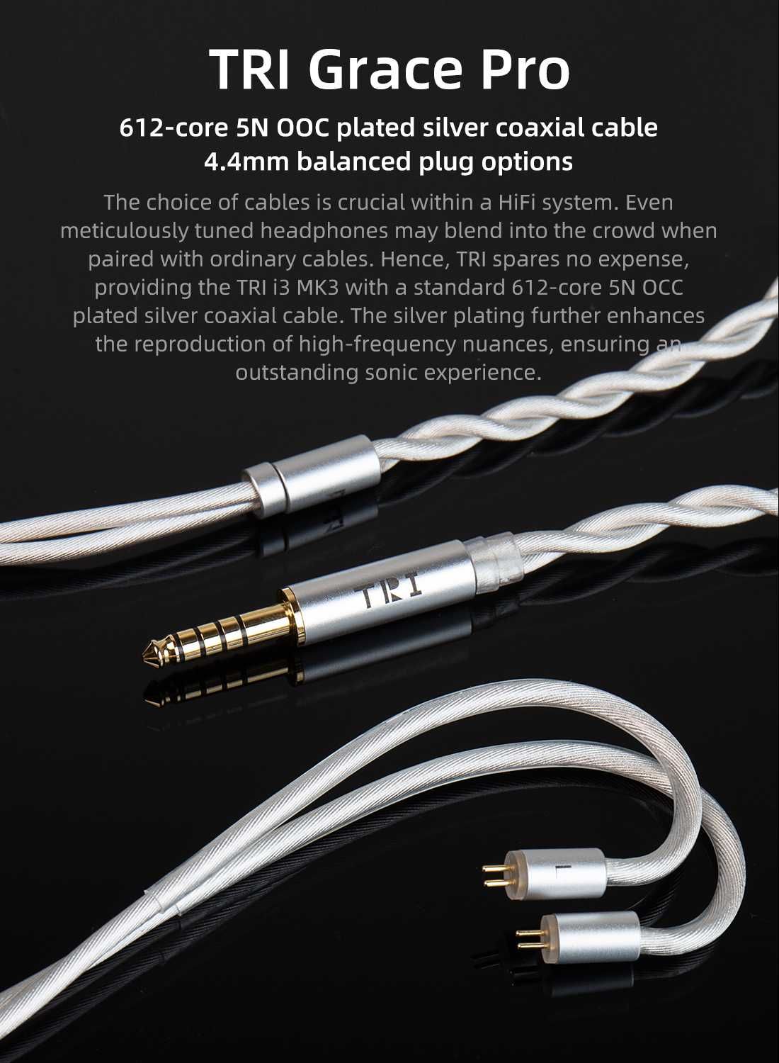 ⇒ TRI i3 MK3 (jack 4.4) - трибридные IEM's наушники (1PLA+1BA+1DD)