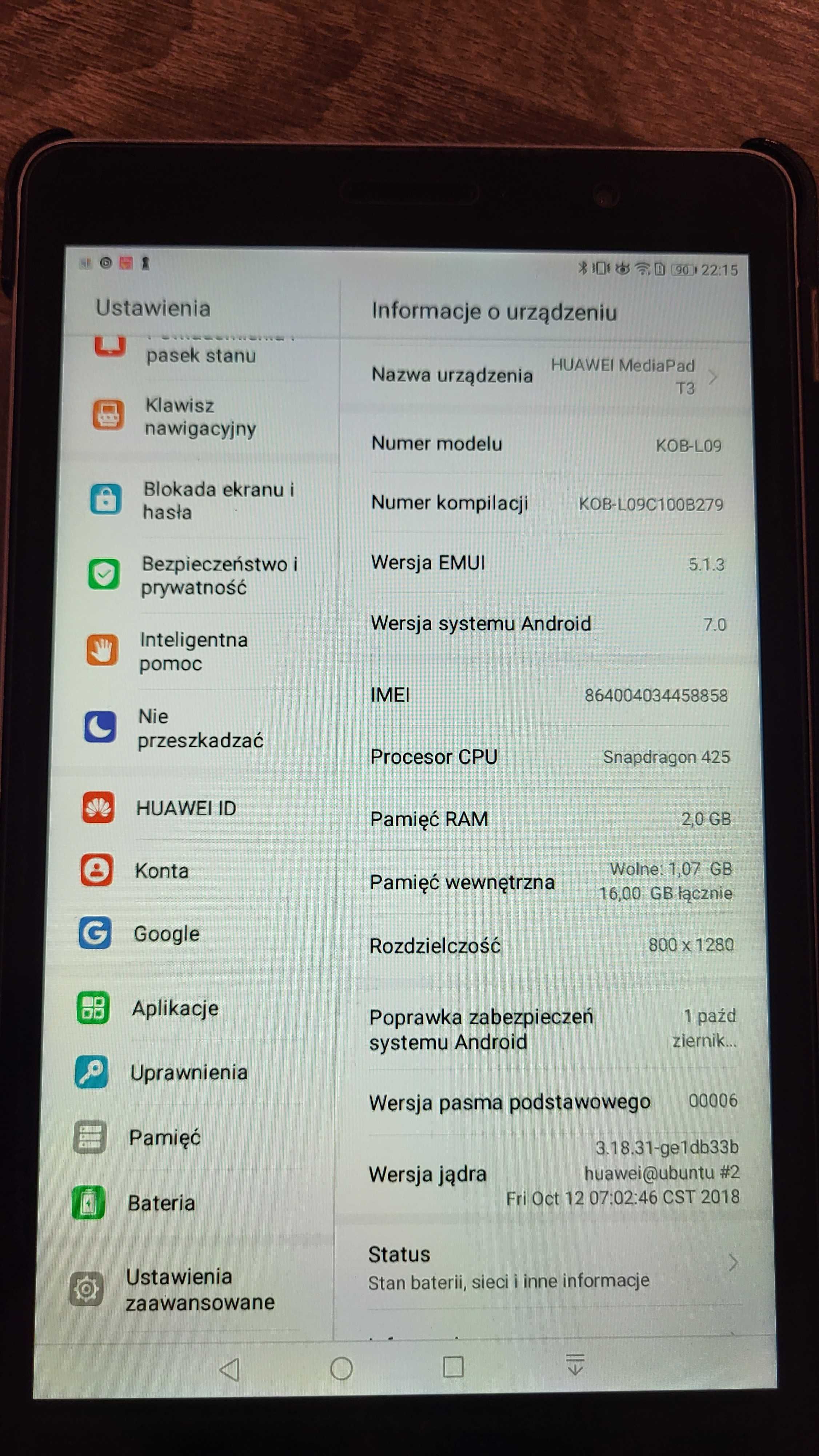 tablet Huawei MediaPad T3 '8 - bogaty zestaw - stan bdb