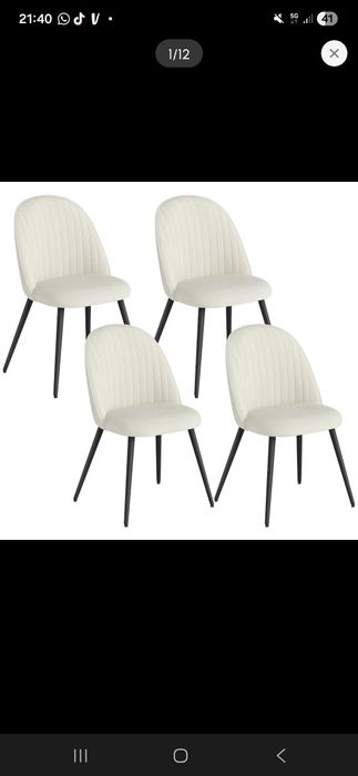 Conjunto 4 cadeiras novas