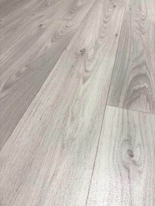 Wykładzina PCV Deska Bielona Bardzo Gruba Panel Szaro Biała