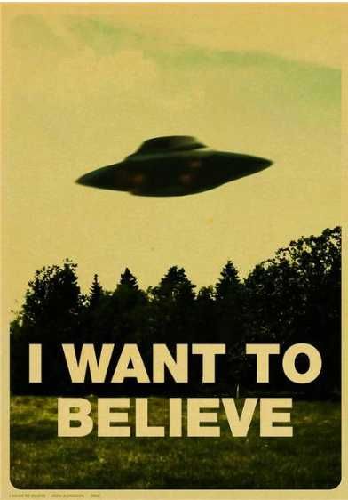 Плакат винтажный для стильного декора The X-Files I Want To Believe