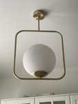 Lampa Daphne westwing mleczna zlota z zarowka