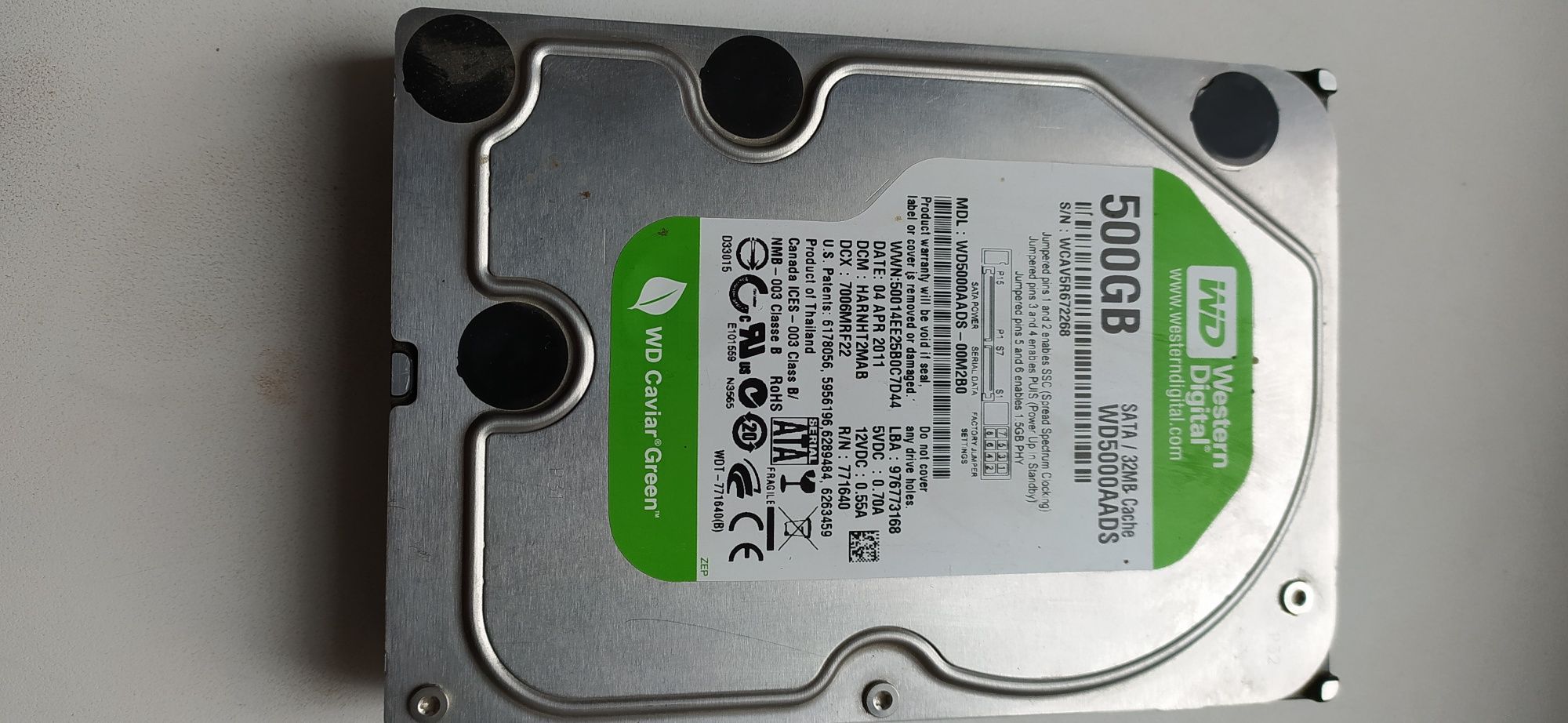 Винчестер жёсткий диск 3.5 hdd 500 гектаров sata