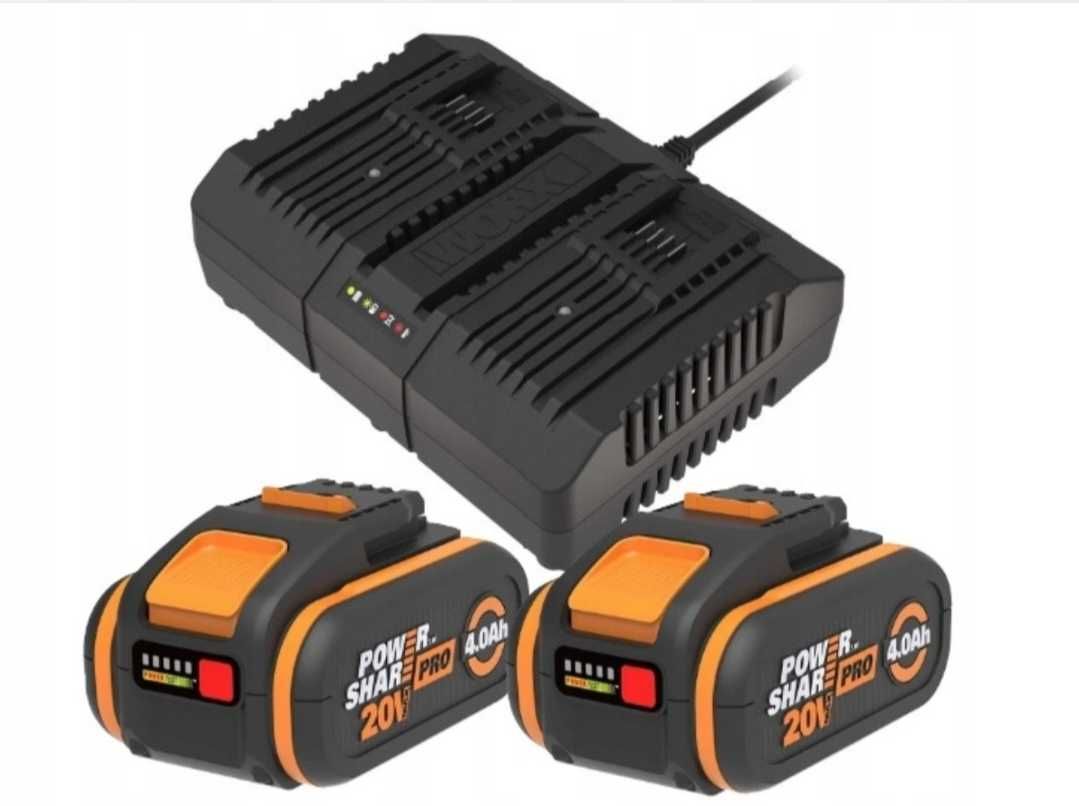 Zestaw 2 akumulatorów PowerShare 20V 4.0 Ah PRO + ŁADOWARKA (NOWE)!