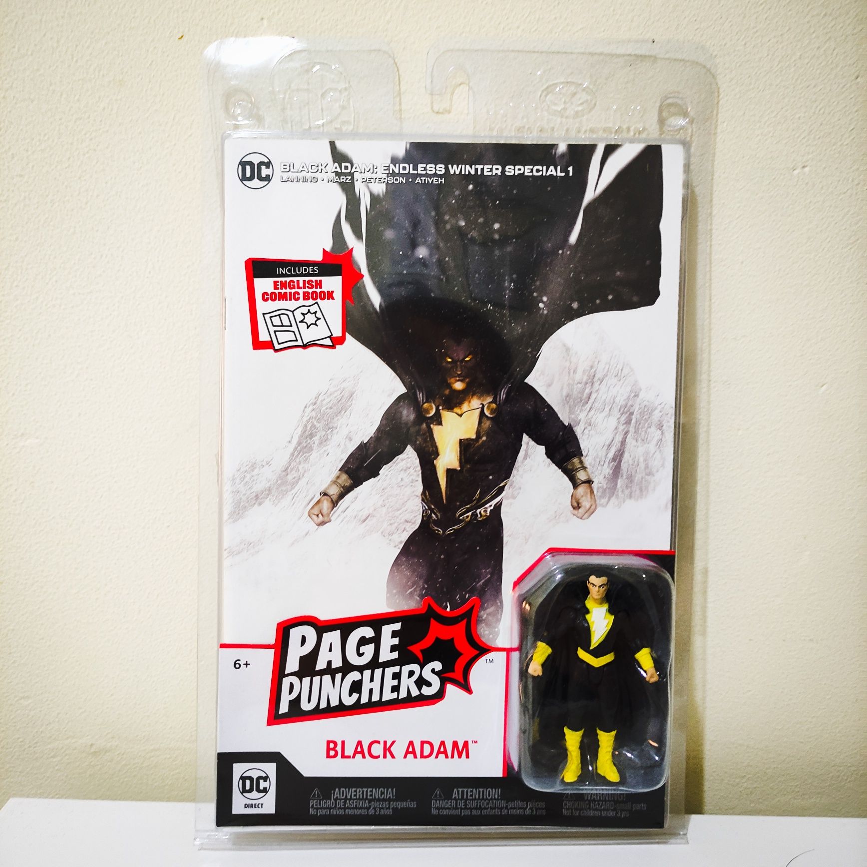 Black Adam: endless winter special comic + McFarlane Toys do Black Ada