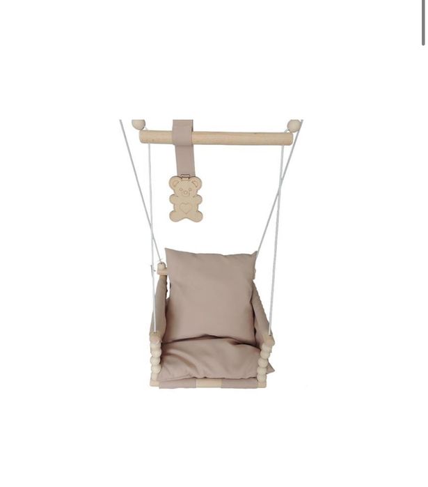 Гойдалка дитяча підвісна, качеля дитяча, деревʼяна, для дітей від 3