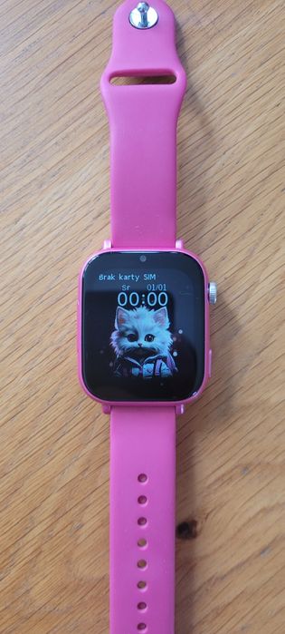Gwarancja! Smartwatch Maxcom FW59 Kiddo różowy zegarek dla dziewczynki