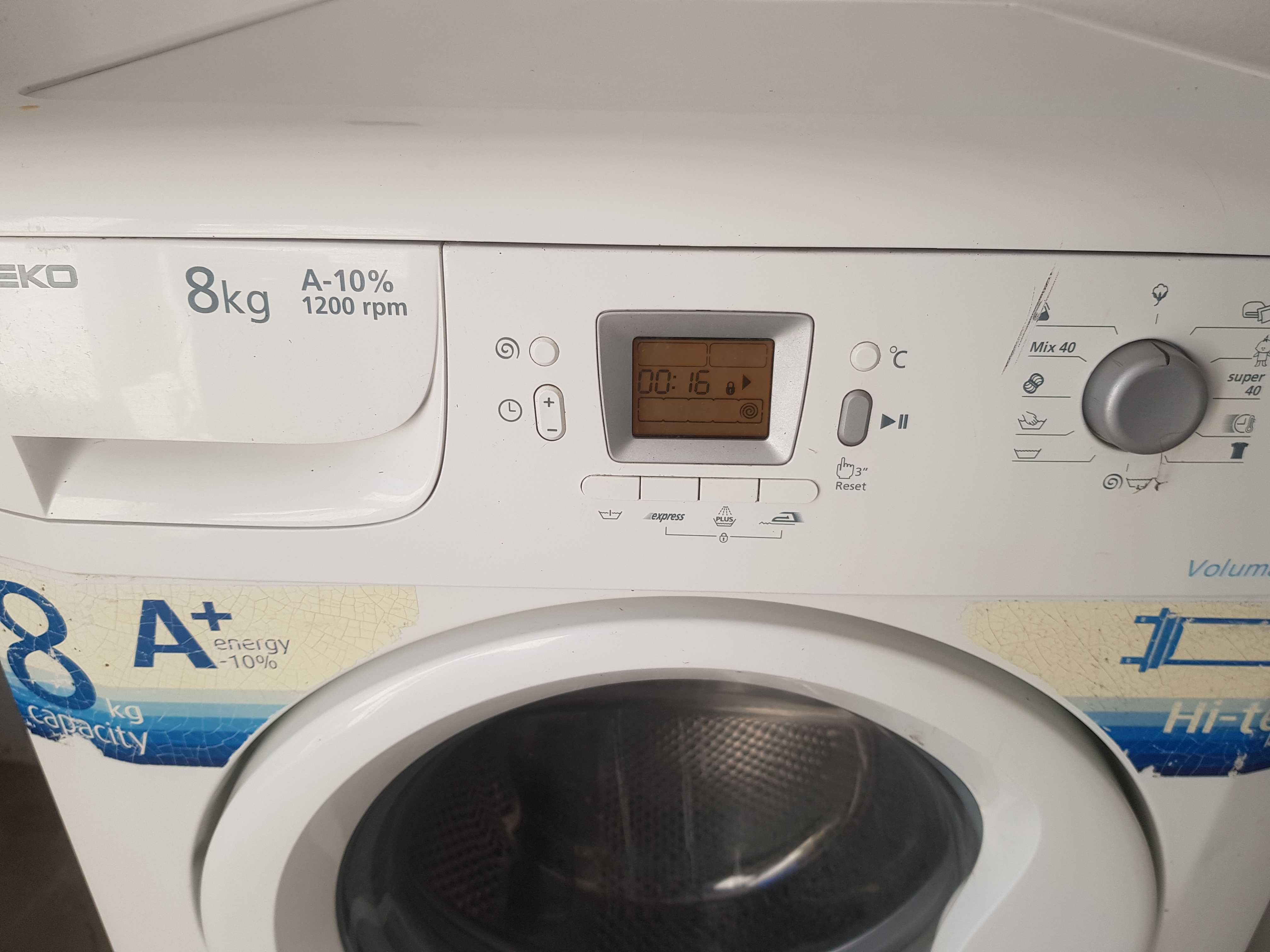 Duża Pralka Beko 8 kg z dolną podstawą szufladą wysoka 106cm