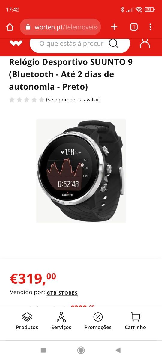 Relógio suunto 9