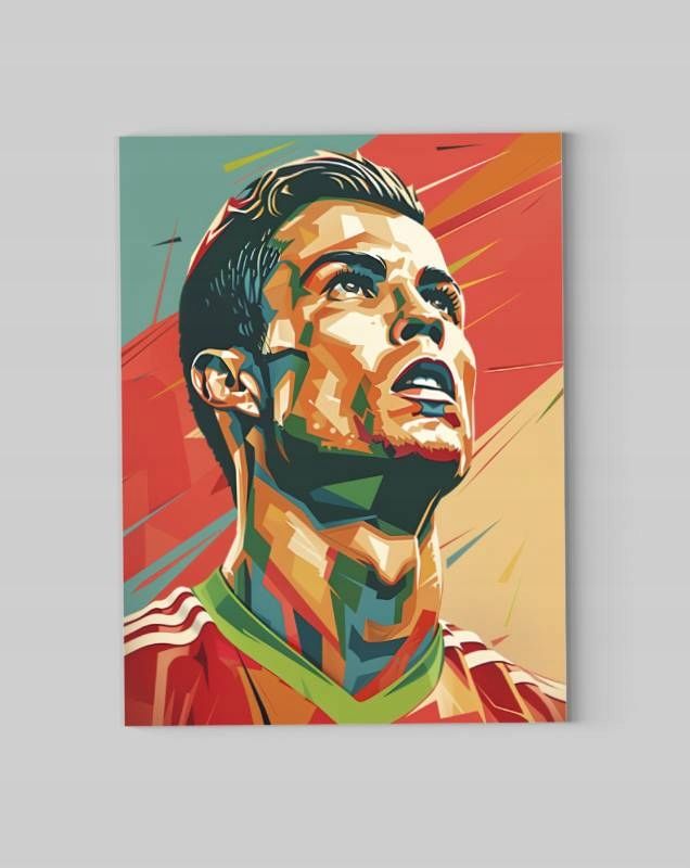 Obraz na płótnie Cristiano Ronaldo CR7 w nowoczesnym stylu 30x40 cm