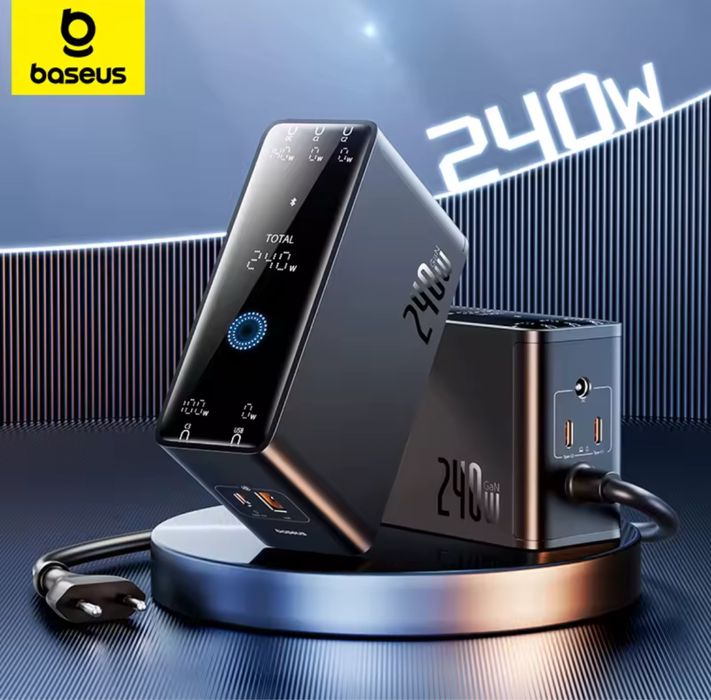 Зарядний пристрій Baseus 240W Digital GaN Charger
