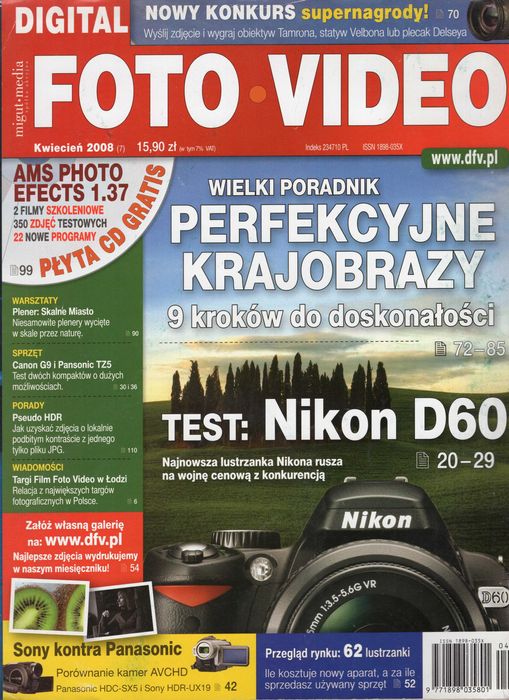 Digital Foto Video 4(7) 2008 Perfekcyjne krajobrazy Skalne Miasto + CD