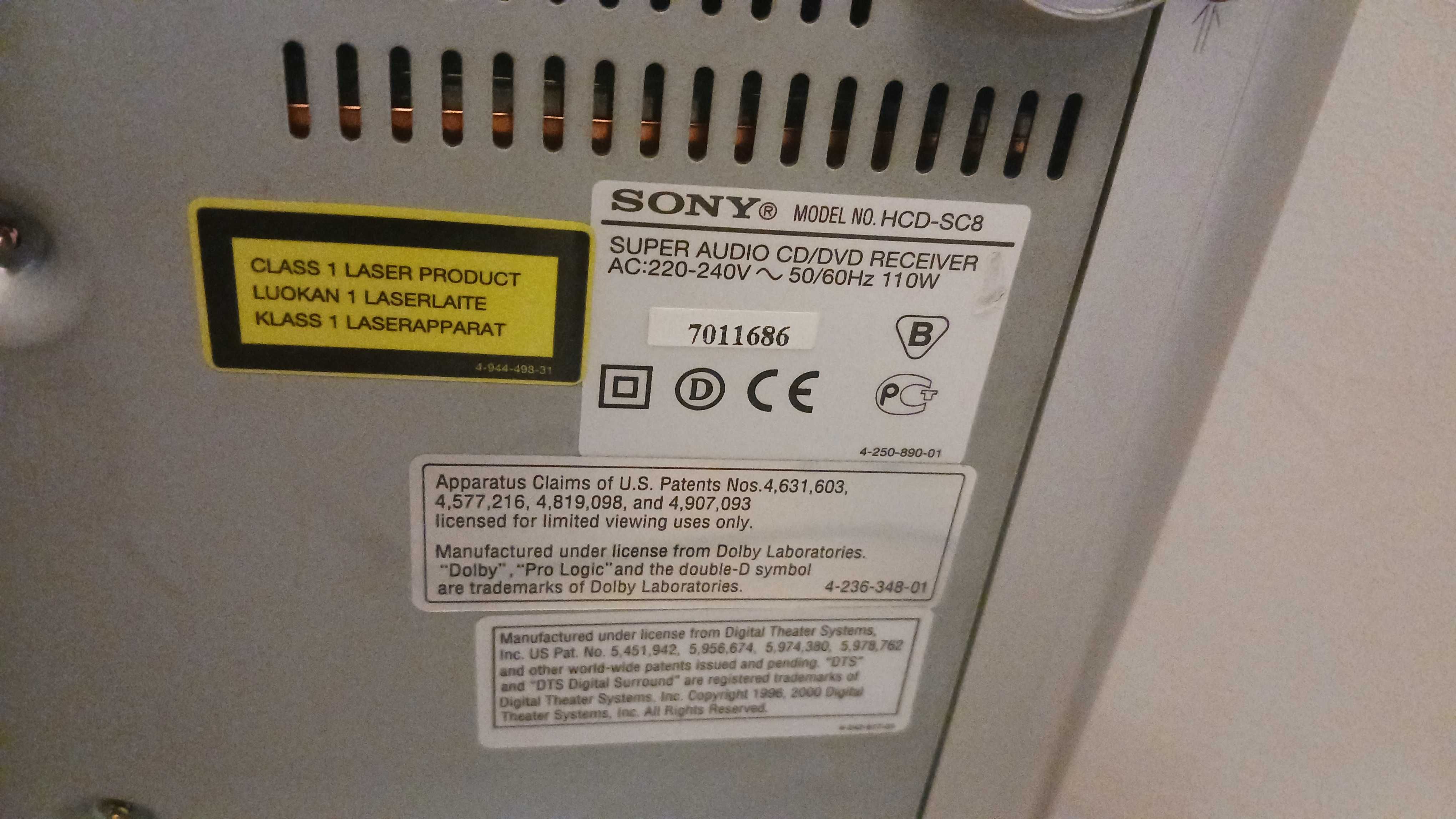 Equipamento Sony