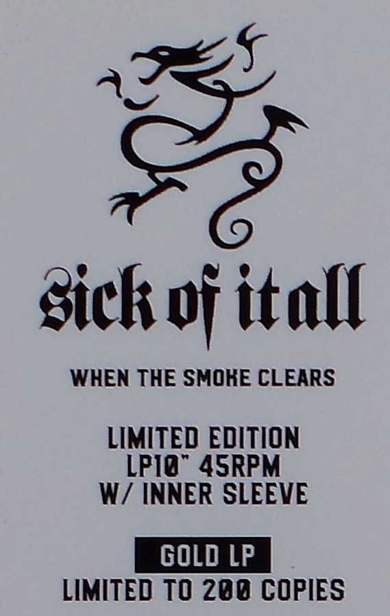 Sick Of It All - When The Smoke Clears. Winyl. Nowa.