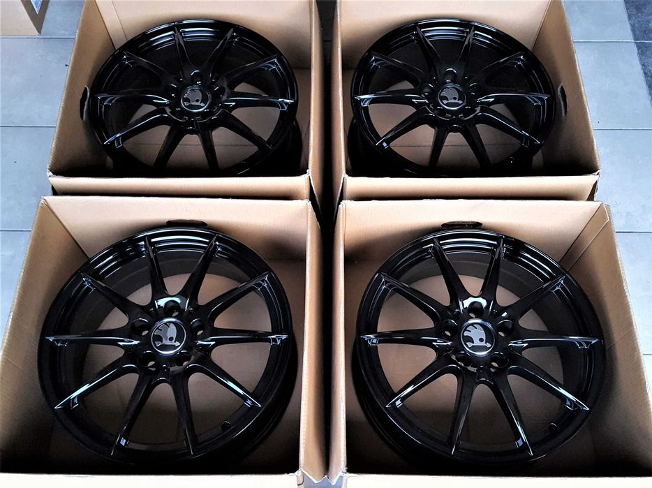 Alufelgi 17 5x112 Skoda Octavia Superb Yeti Karoq Czarne ! 250#