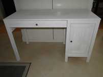 Piękne Stylowe Biurko IKEA HEMNES Biała Bejca,Lite Drewno 120x55cm