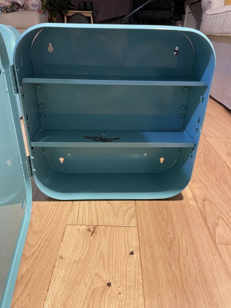 Ikea Gunnern Szafka apteczka metalowa niebieska