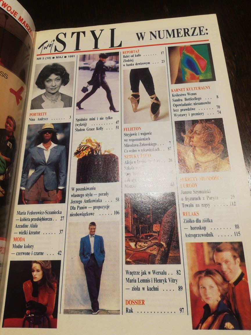 magazyny Twój Styl Vogue 1991 vintage retro żurnale