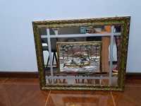 Quadro Vintage 3D/Espelho/Moldura Decorativa em Prata Arg. 925