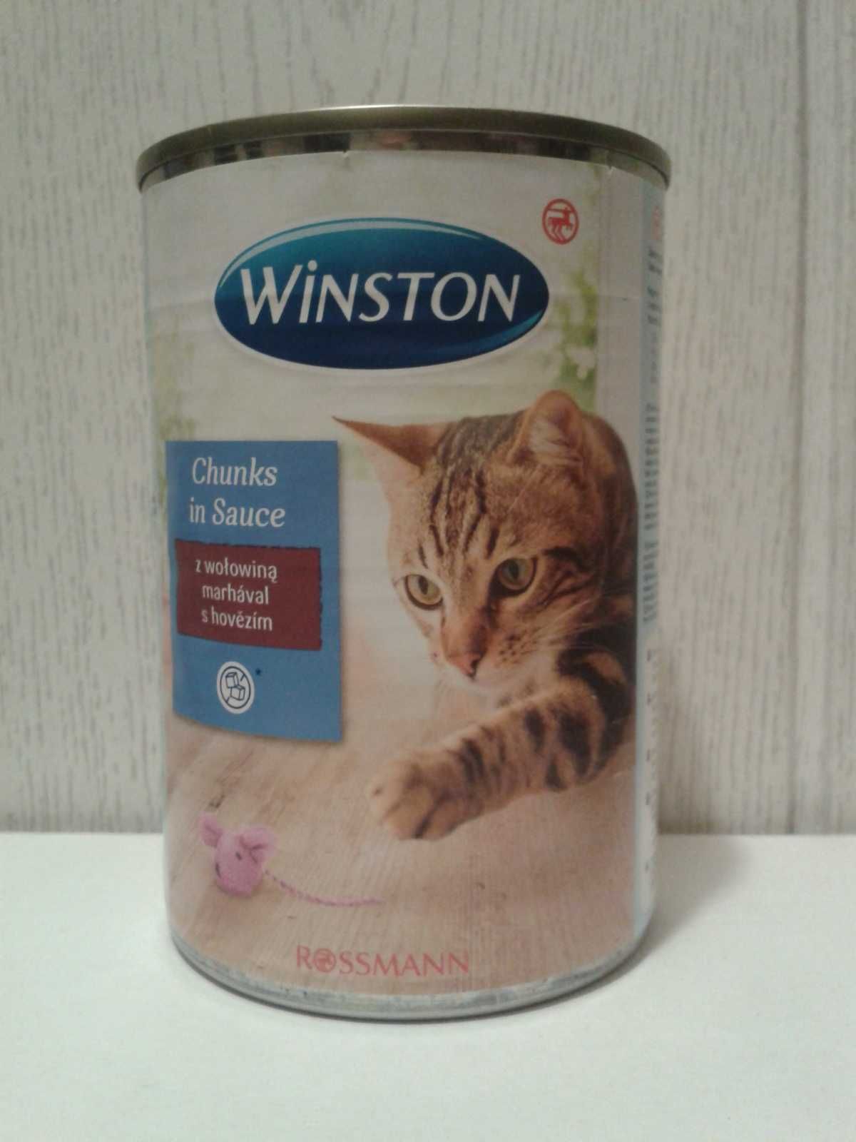 Winston Karma dla kotów bez cukru z WOŁOWINĄ puszka 5 x 400g