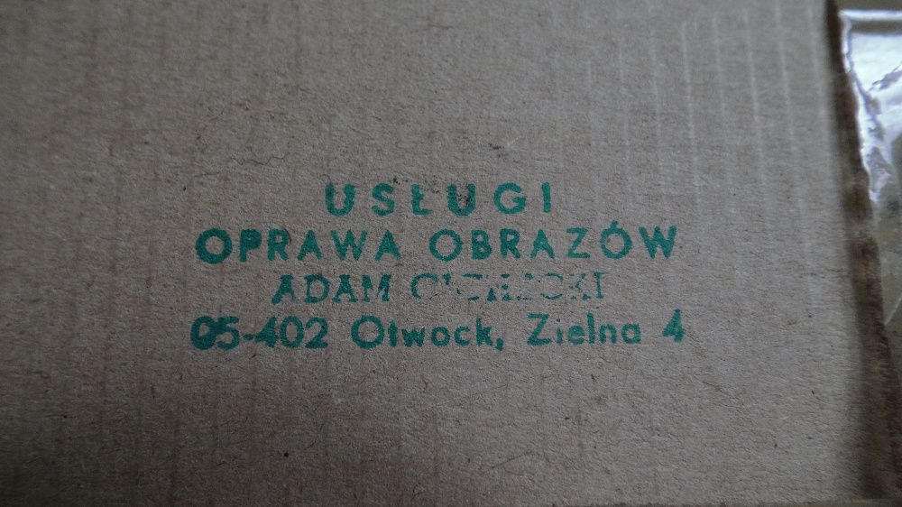 Obraz haftowany 60x29 w ramie rękodzieło vintage