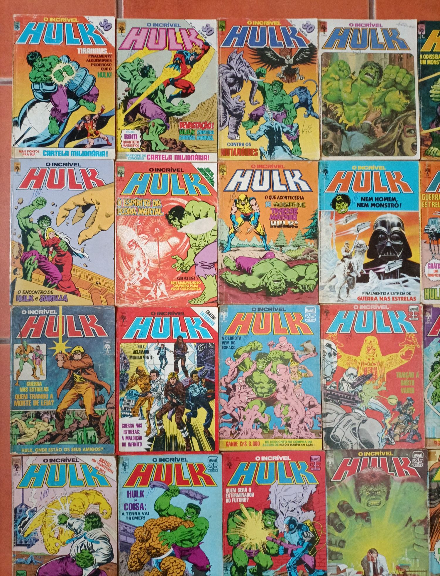 71 Livros de Hulk, Capitão América, Wolverine e X-Men da Abril