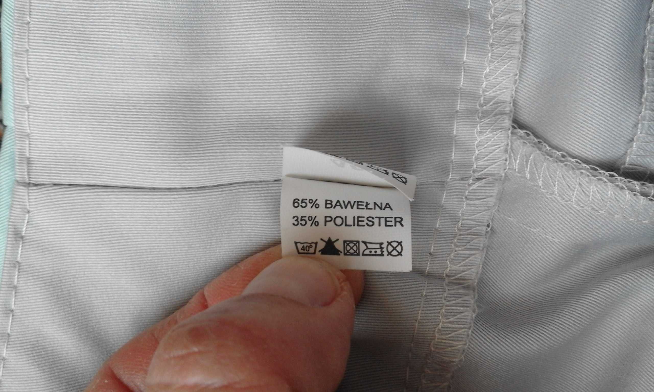 spodnie eleganckie z kantem 38 szare srebrne nogawki proste cygaretki