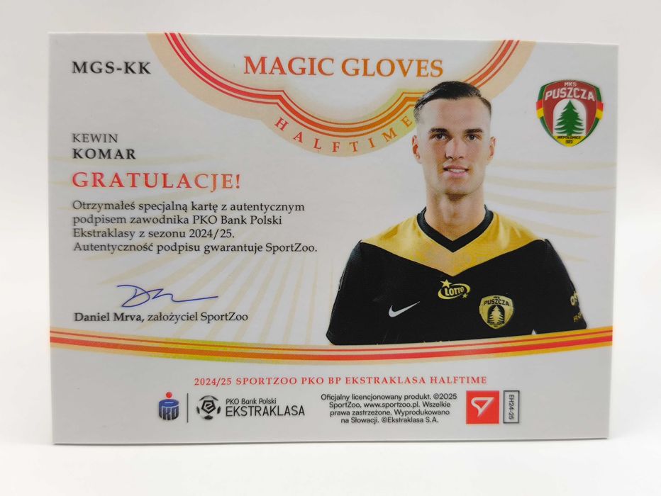 Karta SportZoo 24/25 Magic Gloves Kewin Komar Niepołomice Autograf