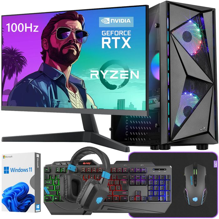 Komputer Pc Glider 5500/6600/P32/M1 + Monitor 24