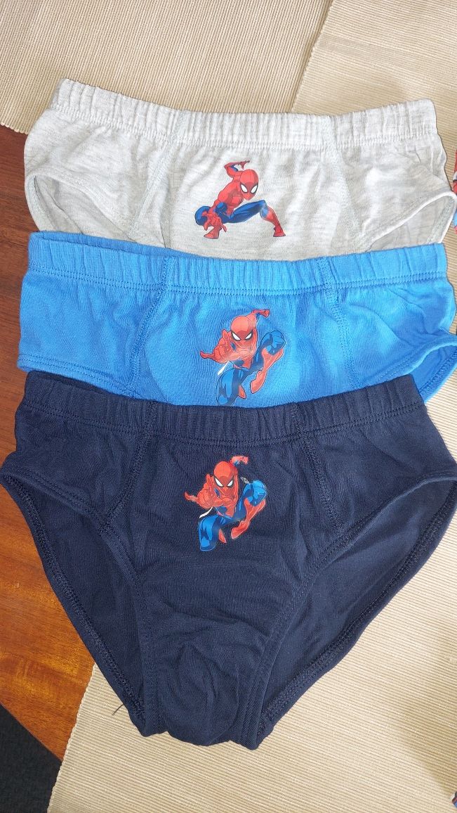 6 cuecas novas homem aranha tam 7-8 anos