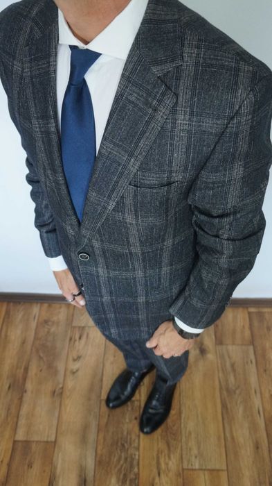 Garnitur Bytom Vintage Wełna Rozmiar 176/96/84 Kolor Szary Krata