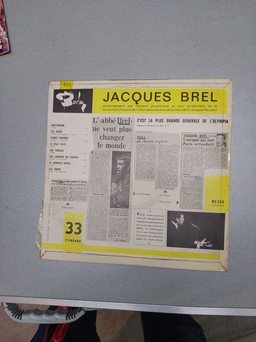Jacques brel lp no olimpia