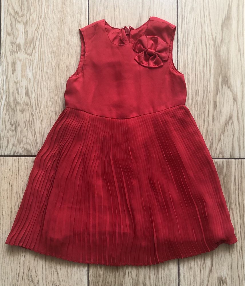 Czerwona elegancka sukienka Mothercare 80