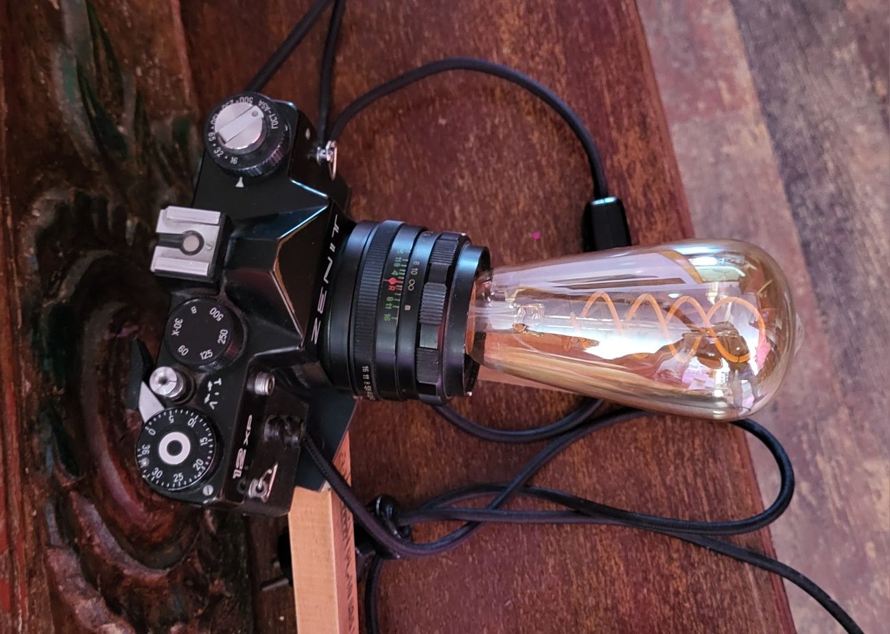 Lampka w stylu retro własnoręcznie wykonana