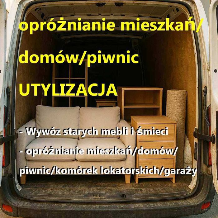Utylizacja mieszkań ,domów ,strychów, piwnic, przeprowadzki, transport