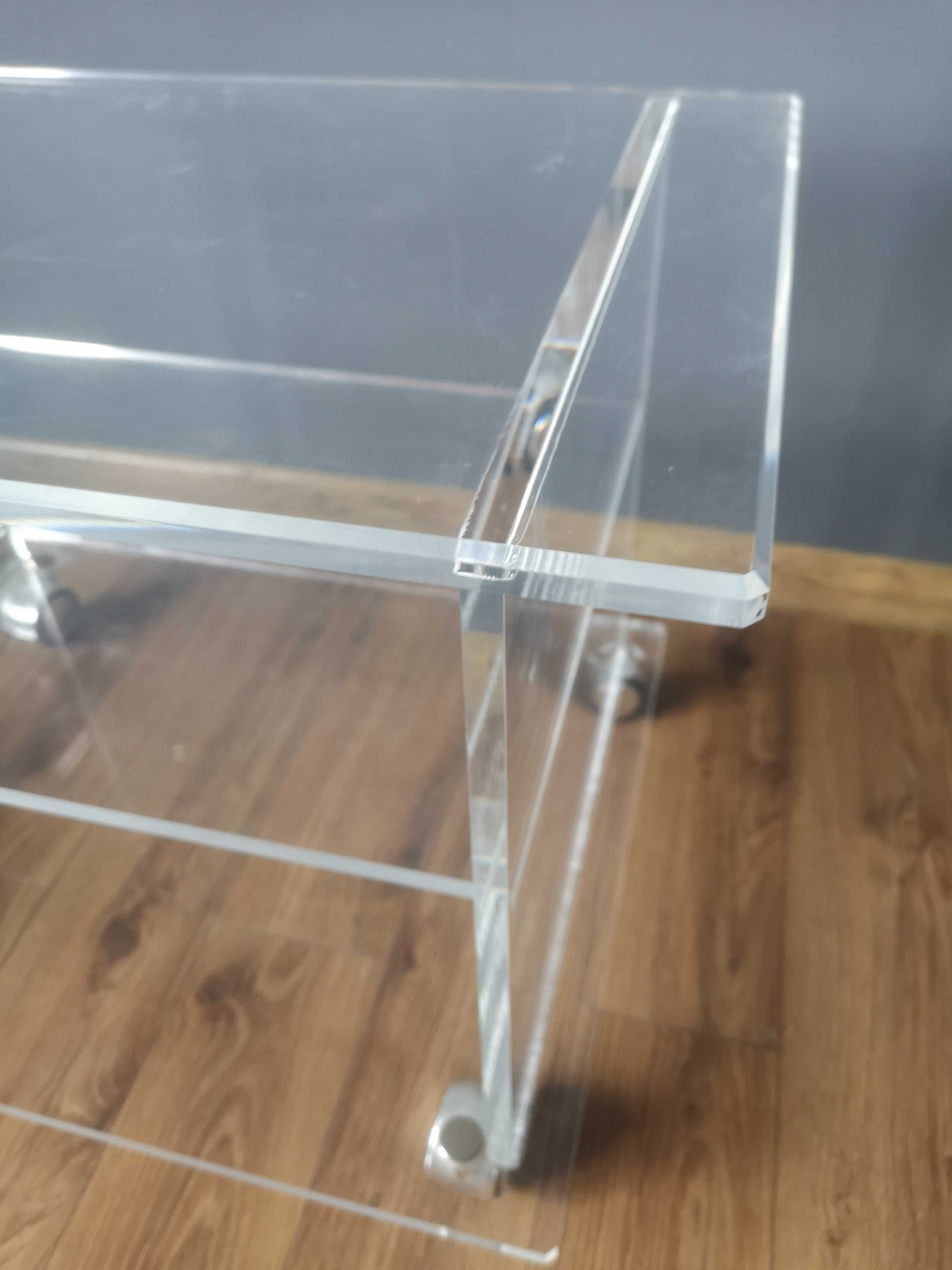 SZAFKA pleksi pleksiglas PÓŁKA stolik 43x60x47 przezroczysty masywna