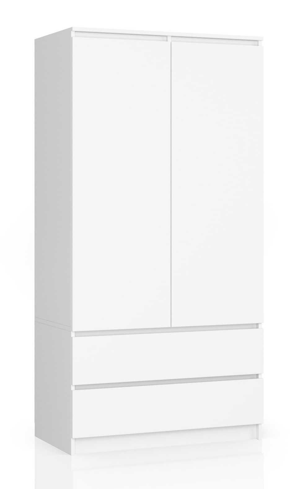 Szafa dwudrzwiowa 90 cm pojemna biała NOWA